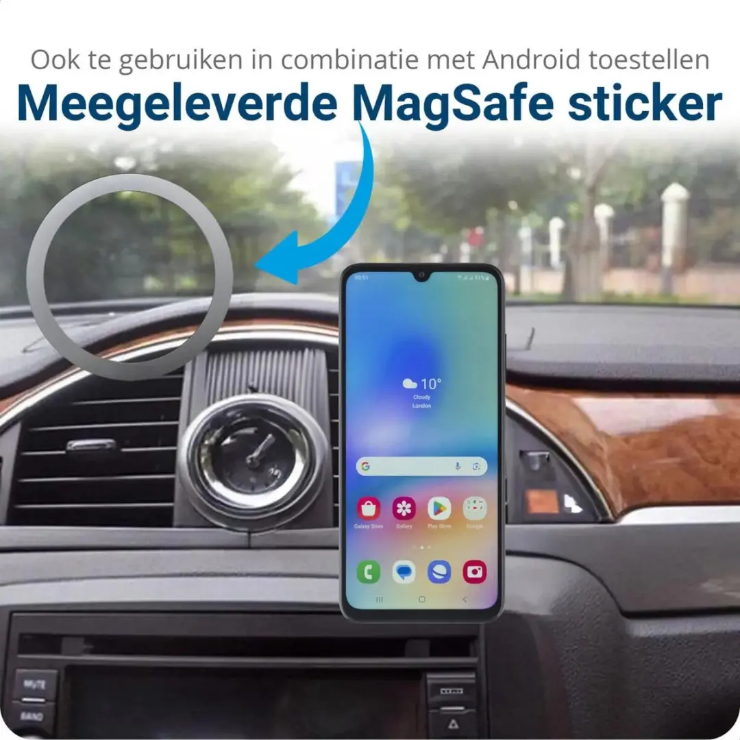 Selected Telefoonhouder Magnetisch Ventilatierooster 7 Inch - Zwart - afbeelding 6 van 6