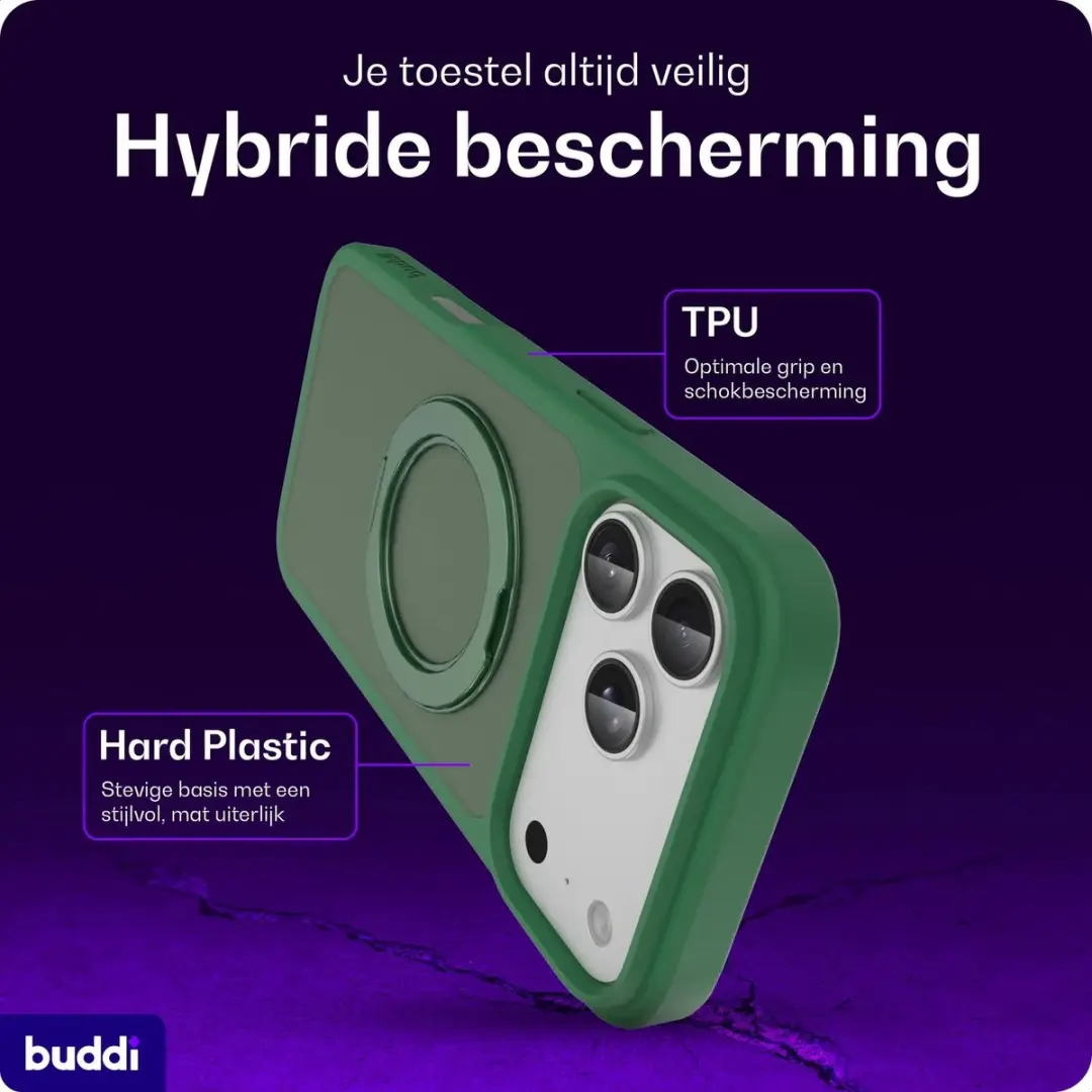 Buddi Frost Hoesje iPhone 18 Pro Max - Groen - MagSafe - afbeelding 2 van 6