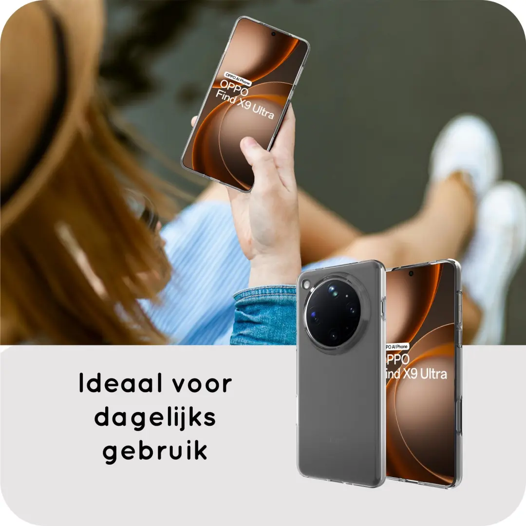 Just in Case Oppo Find X9 Ultra Siliconen Hoesje - MOO2922KL0 - Transparant - afbeelding 6 van 6