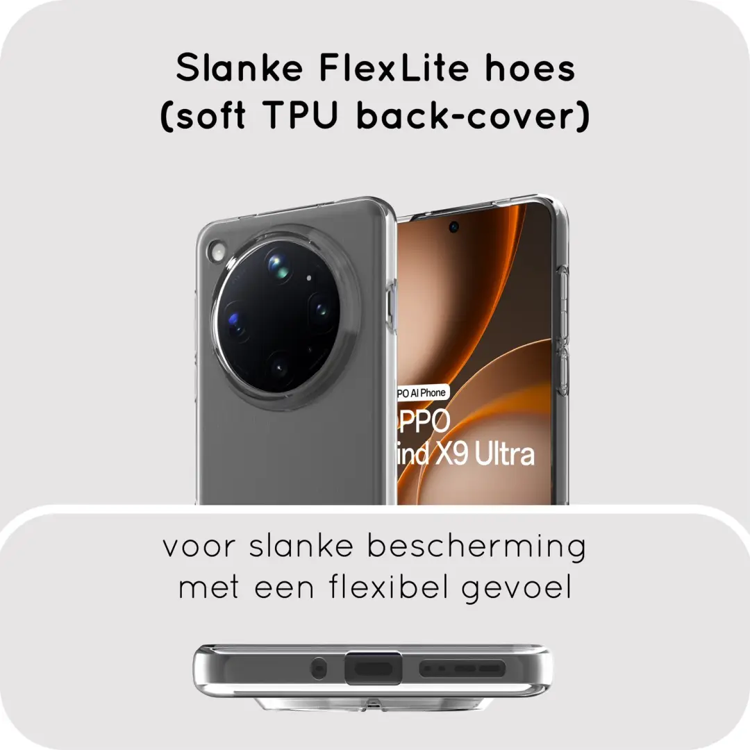 Just in Case Oppo Find X9 Ultra Siliconen Hoesje - MOO2922KL0 - Transparant - afbeelding 5 van 6