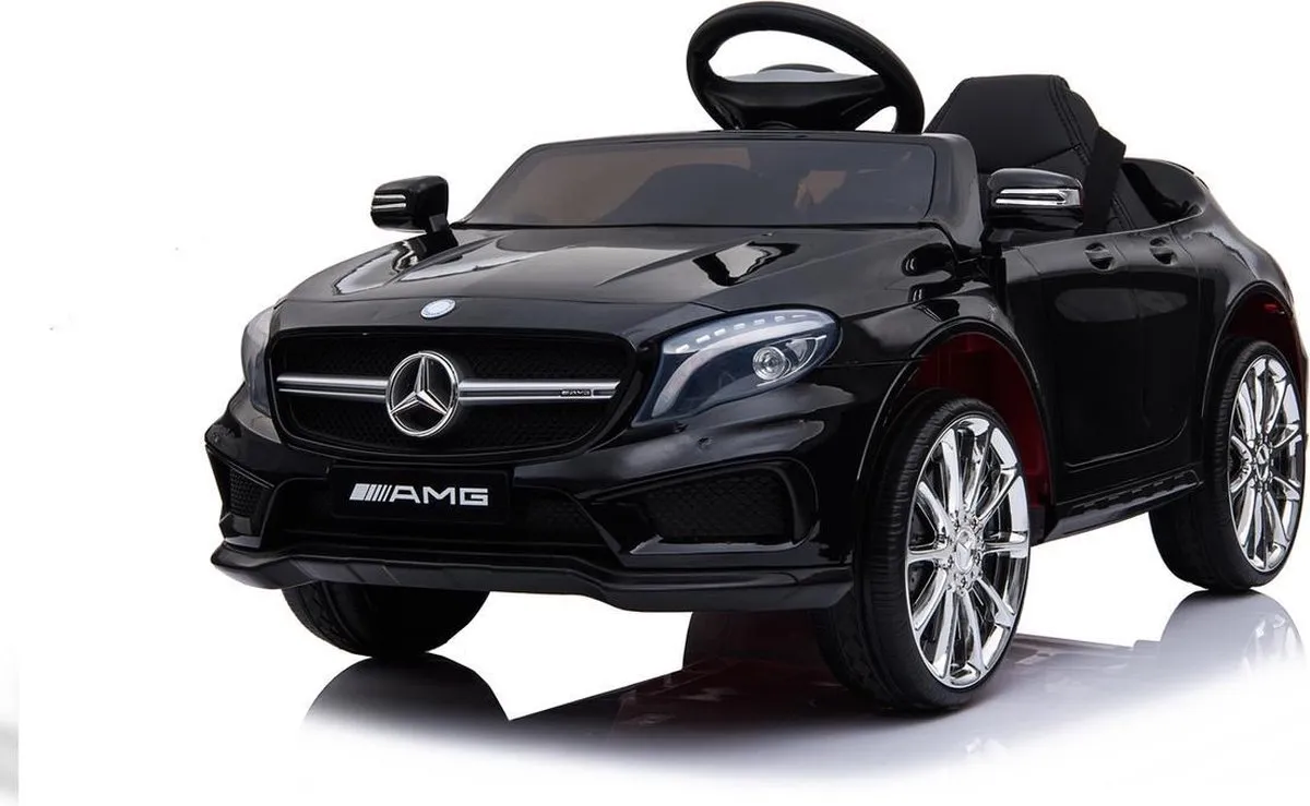 Mercedes-Benz GLA45 AMG Elektrische Kinderauto 12V - Zwart