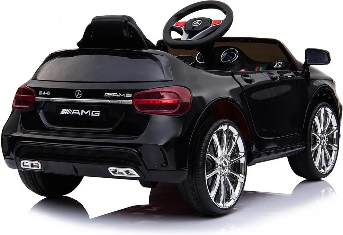 Mercedes-Benz GLA45 AMG Elektrische Kinderauto 12V - Zwart