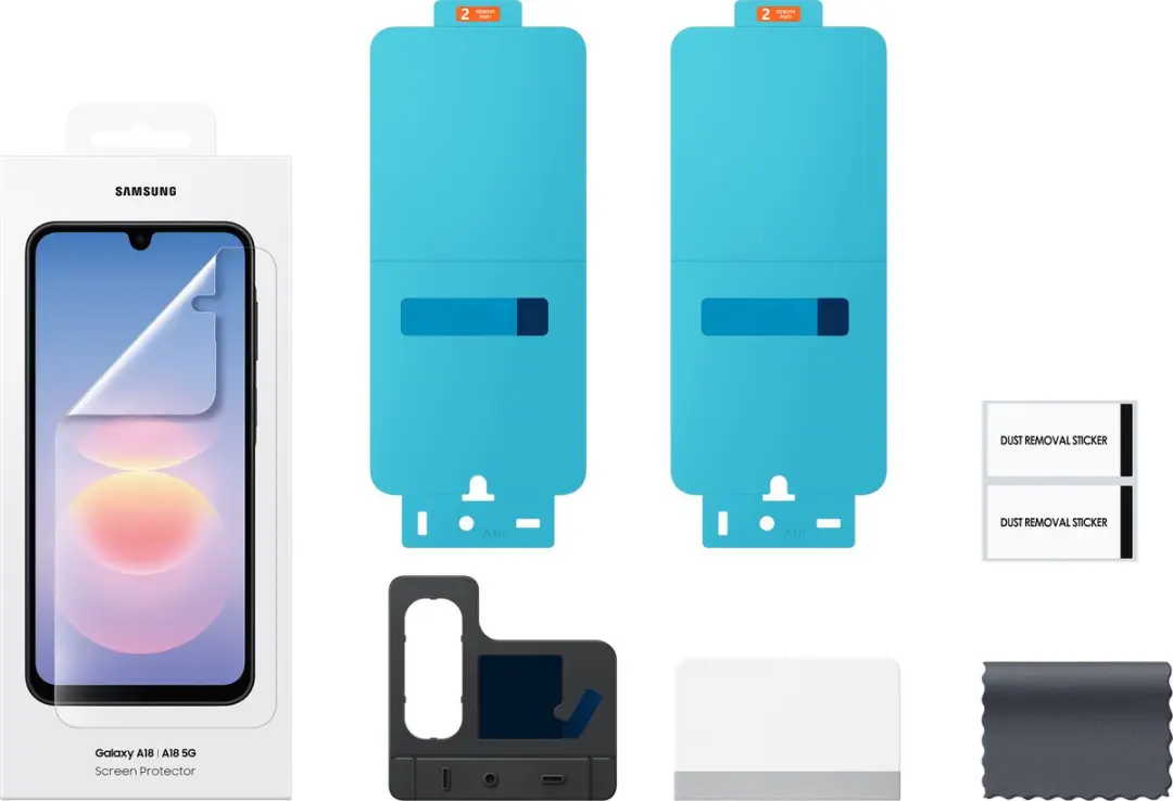 Samsung Galaxy A18 Schermbeschermer - Transparant - 2 Stuks - afbeelding 2 van 4
