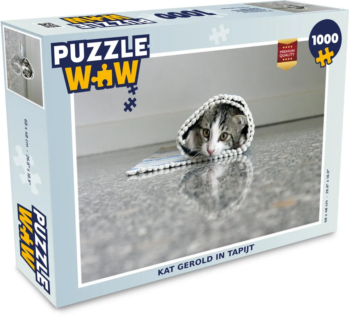 PuzzleWow Kat Tapijt Legpuzzel 1000 Stuks