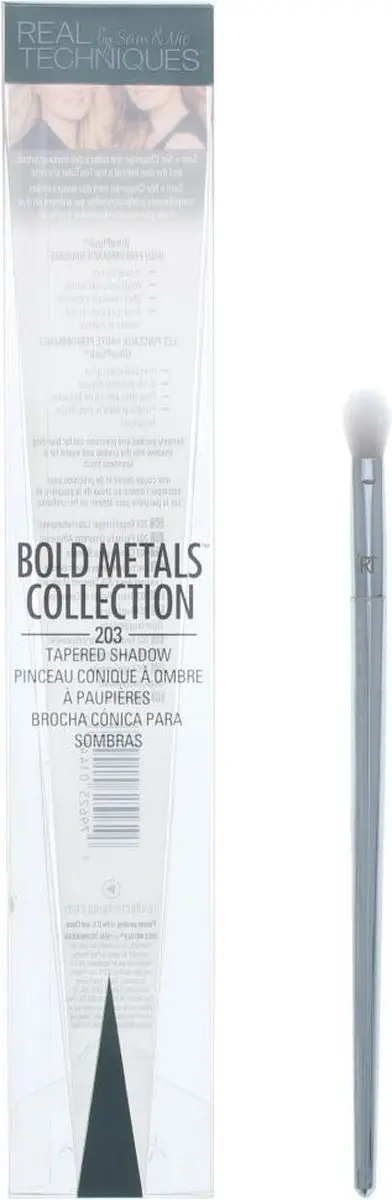 Real Techniques Bold Metals 203 Tapered Shadow Oogschaduwkwast - Zilver - afbeelding 4 van 4