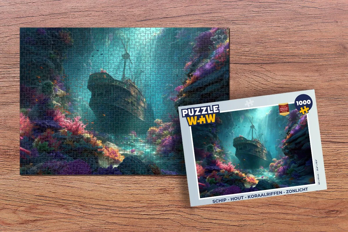 PuzzleWow Legpuzzel 1000 Stuks - Koraalriffen & Zonlicht