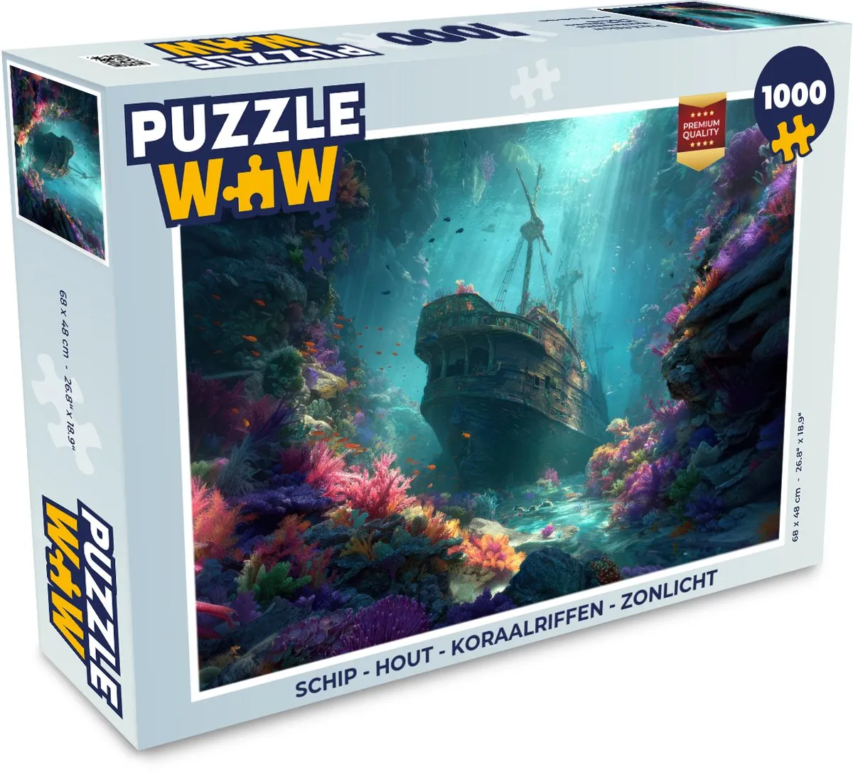 PuzzleWow Legpuzzel 1000 Stuks - Koraalriffen & Zonlicht
