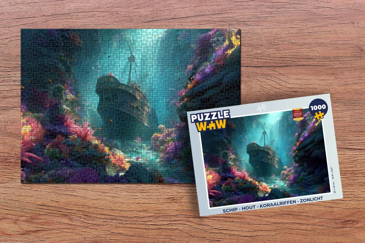 PuzzleWow Legpuzzel 1000 Stuks - Koraalriffen & Zonlicht