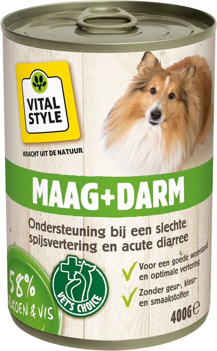 Vitastyle Natvoer Volwassen Hond Maag & Darm 400g