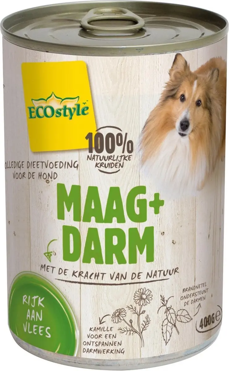 Vitastyle Natvoer Volwassen Hond Maag & Darm 400g - 6 Stuks