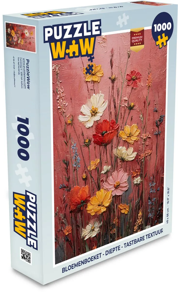 PuzzleWow Bloemenboeket Legpuzzel 1000 Stuks