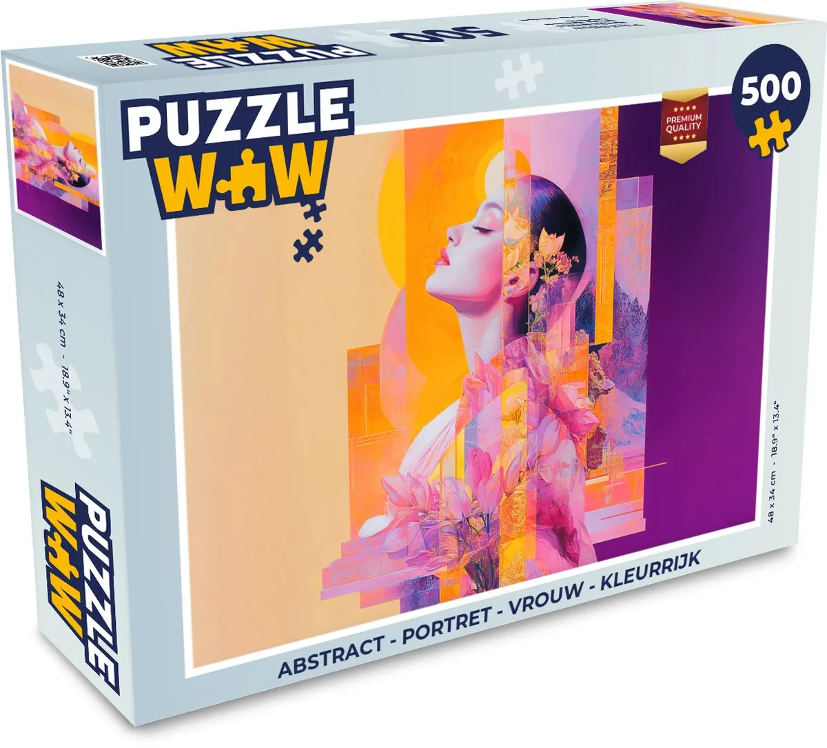 PuzzleWow Abstract Vrouw Legpuzzel 500 Stuks