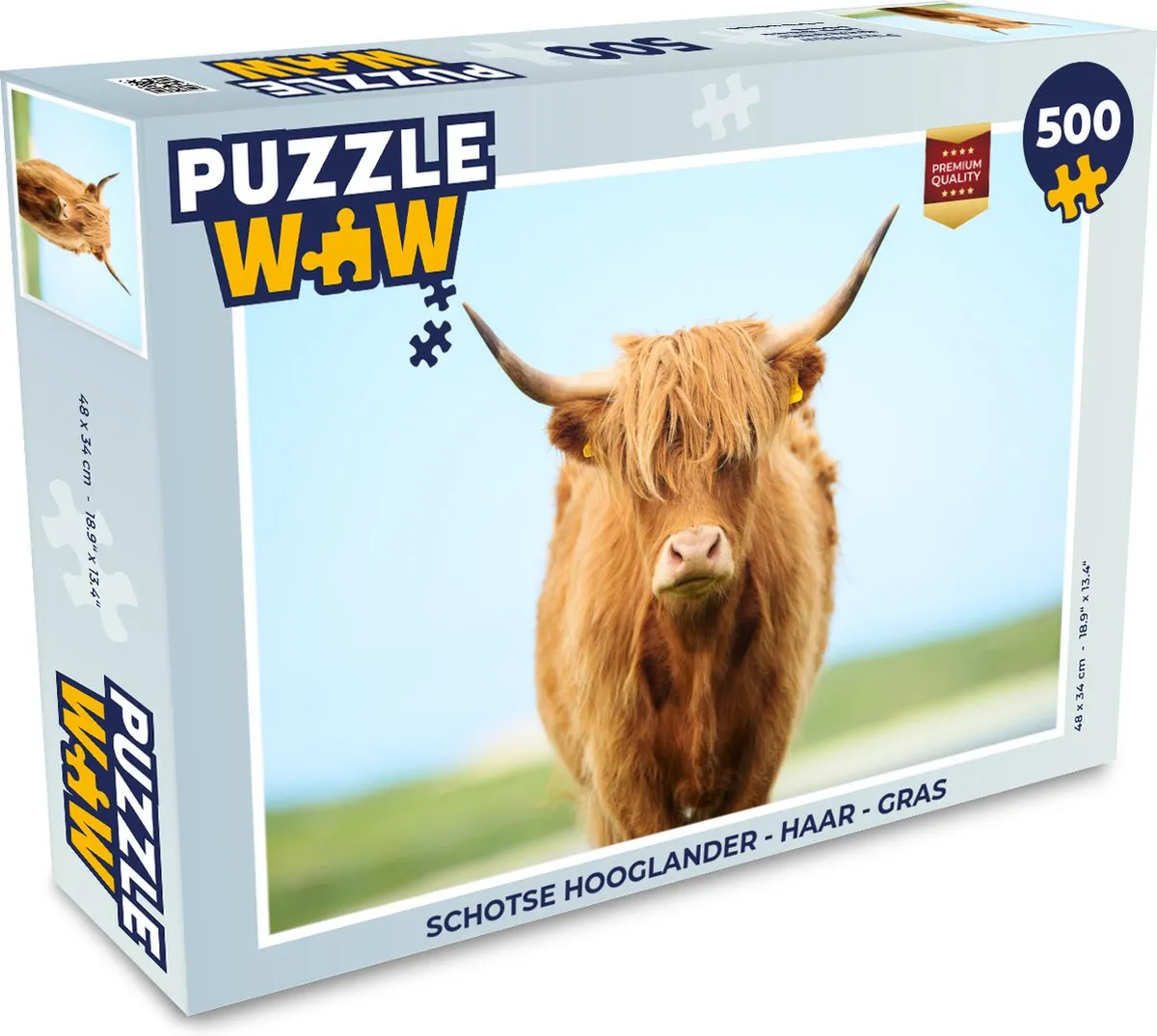 PuzzleWow Schotse Hooglander Legpuzzel 500 Stuks