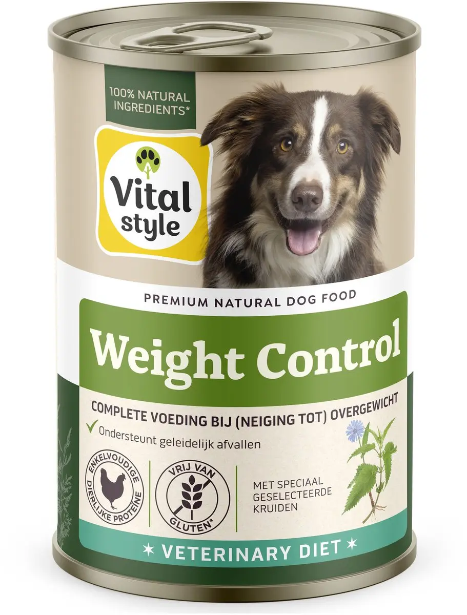 Vitastyle Natvoer Volwassen Hond Overgewicht 400g - 6 Stuks