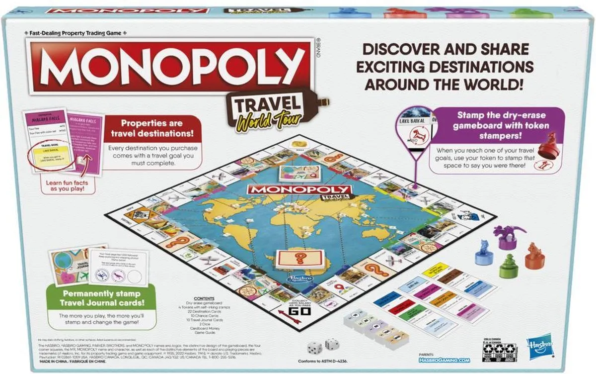 Monopoly Wereldreis - Belgische Editie - Bordspel