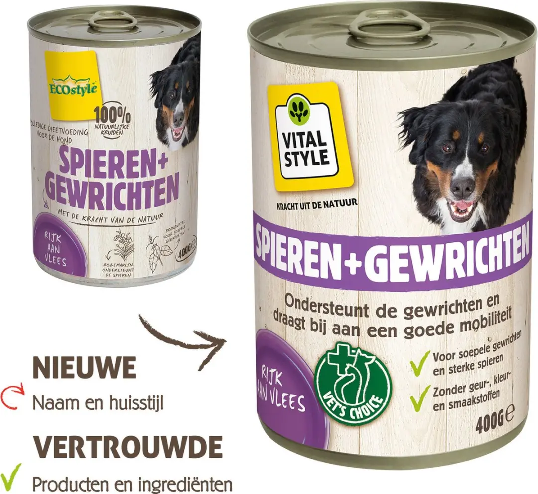 Vitastyle Natvoer Volwassen Hond 400g - 6 Stuks