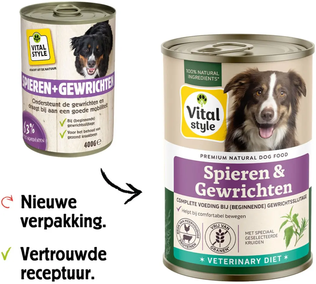 Vitastyle Natvoer Volwassen Hond 400g - 6 Stuks