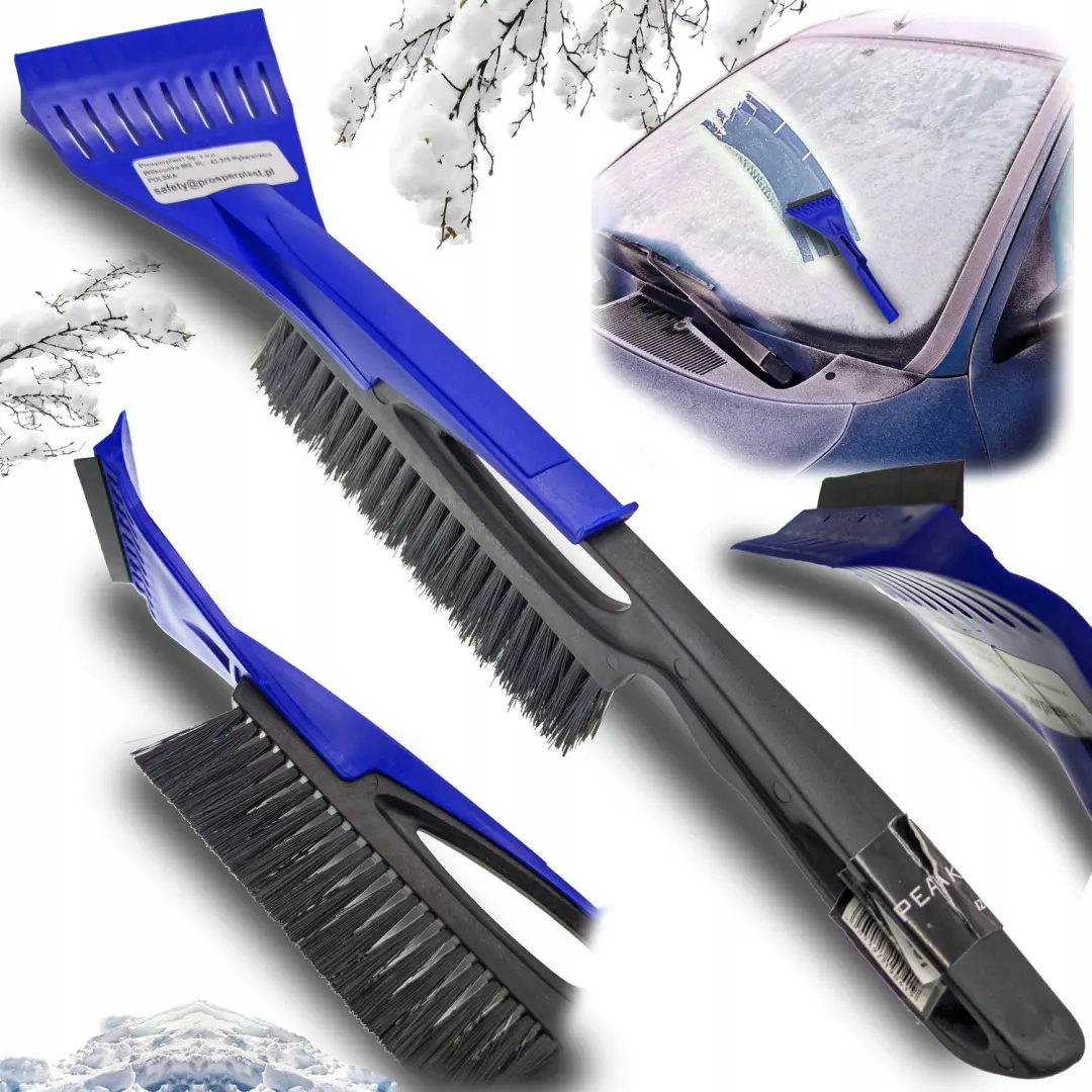 IJskrabber Auto met Borstel 2-in-1 Blauw