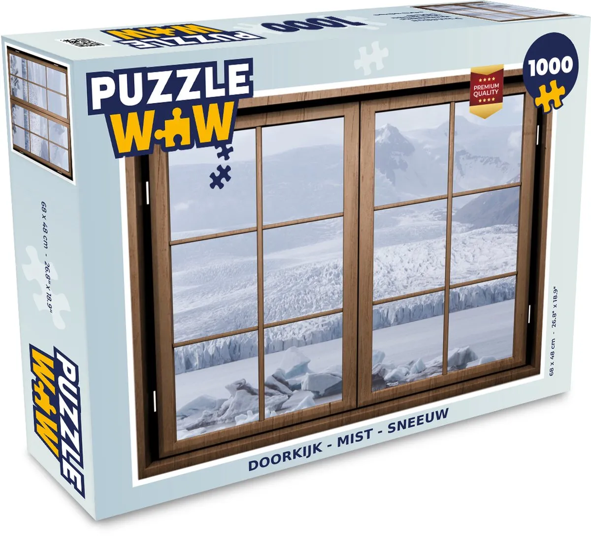 PuzzleWow Doorkijk Mist Sneeuw Legpuzzel 1000 Stuks