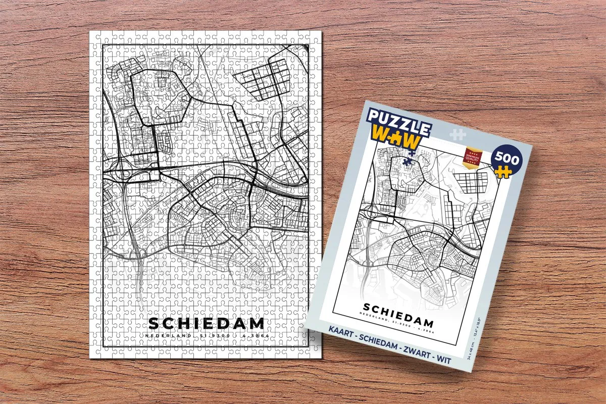 PuzzleWow Schiedam Legpuzzel 500 Stuks - Multicolor