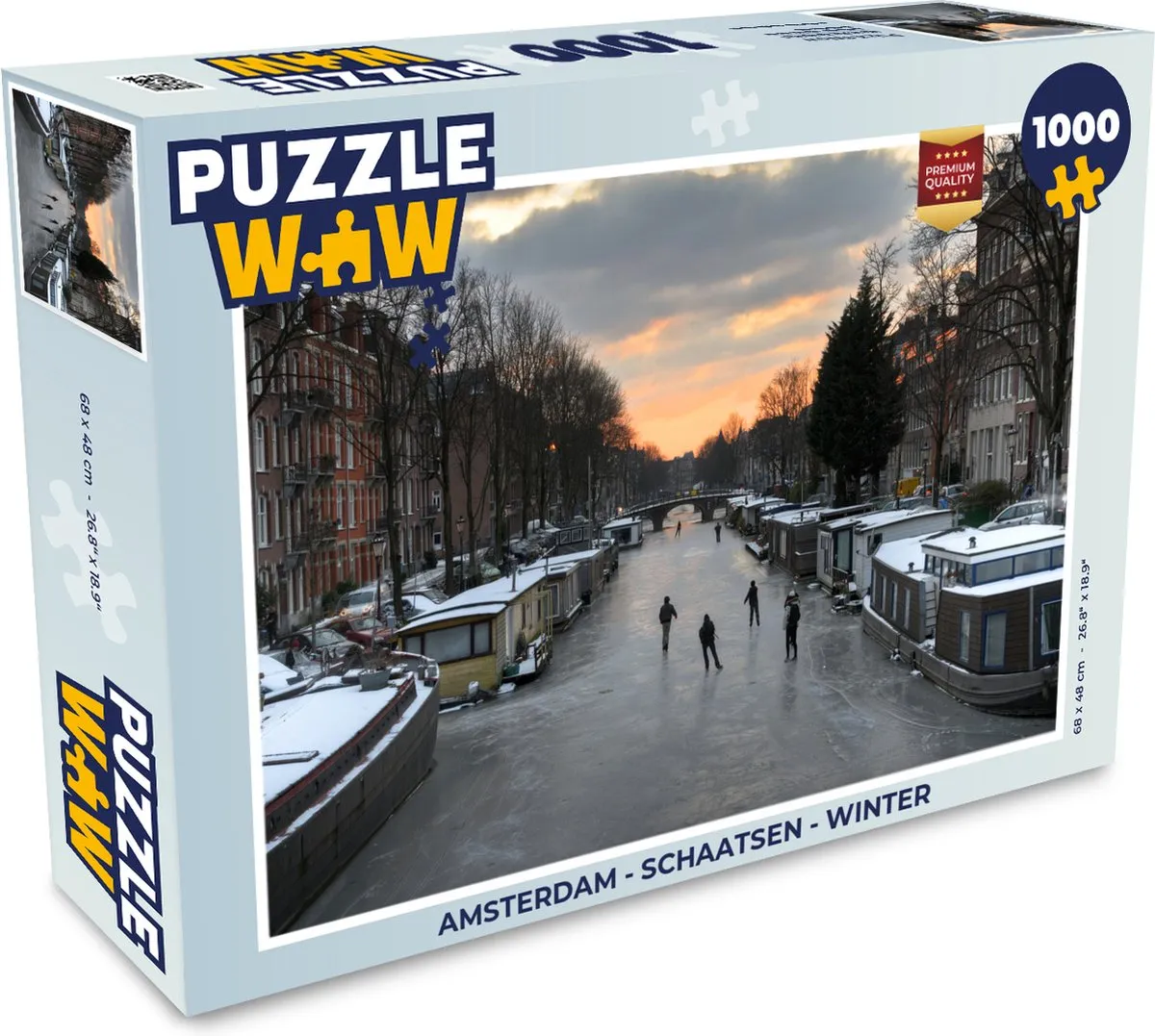 PuzzleWow Amsterdam Schaatsen Legpuzzel 1000 Stuks