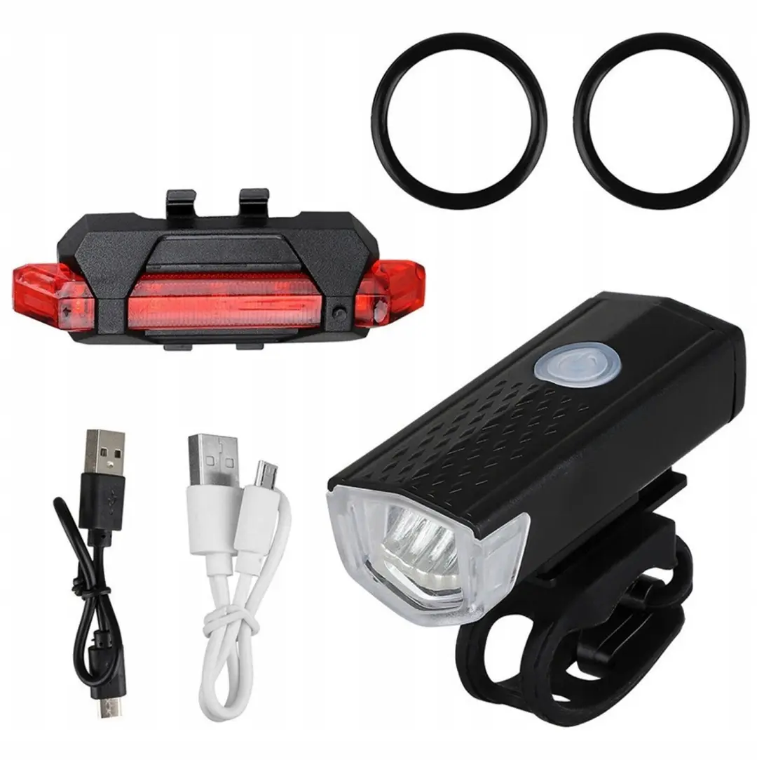 LED Fietsverlichting Set Voor & Achter USB Oplaadbaar
