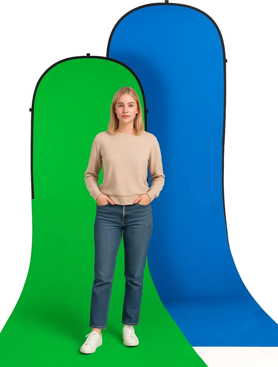 Bresser BR-TR16 Inklapbare Achtergrond Groen/Blauw