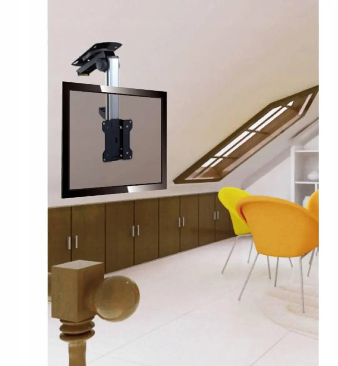 SpeaKa Professional DH-1500 TV-Plafondbeugel 17-37" - Zwenkbaar - Zwart/Zilver - afbeelding 2 van 6