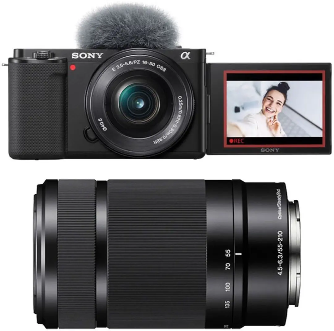 SONY ALPHA ZV-E10 SCHWARZ + 16-50 + 55-210