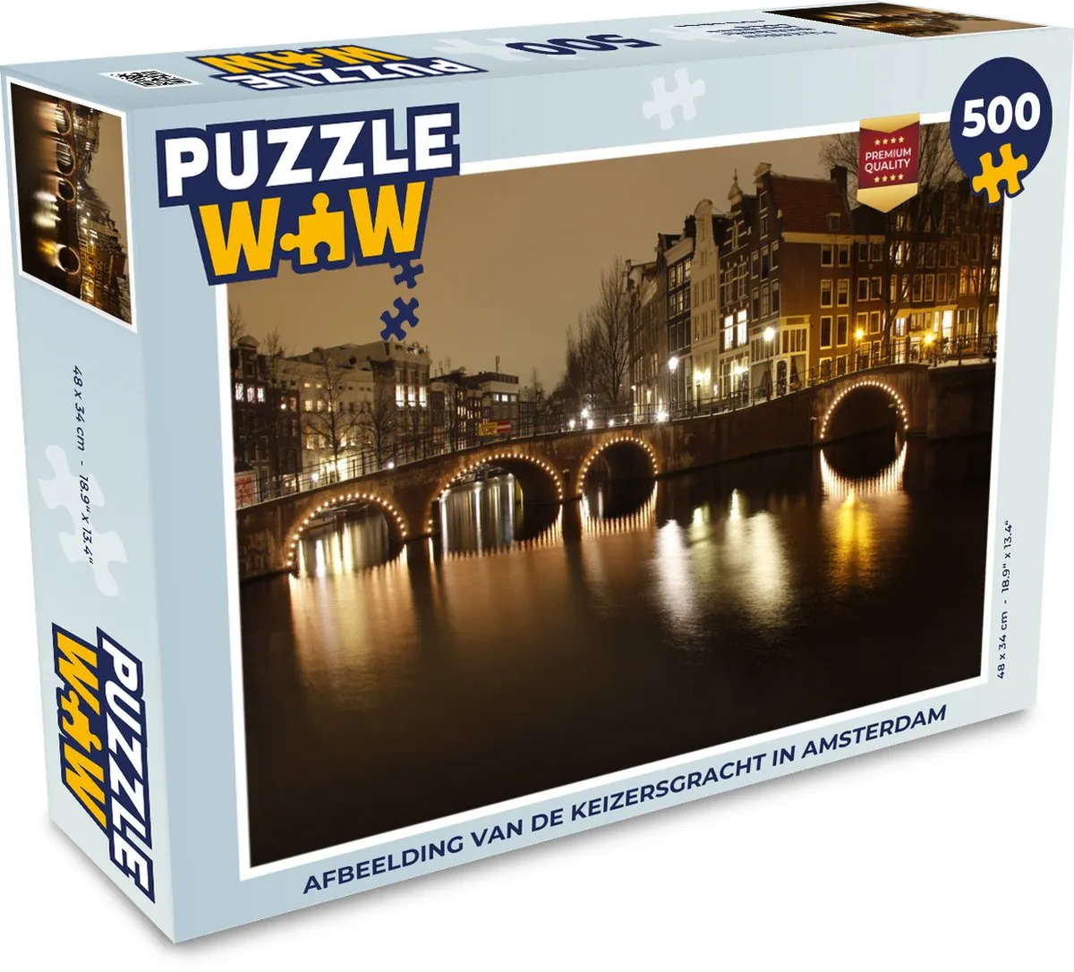 PuzzleWow Legpuzzel Keizersgracht Amsterdam 500 Stuks