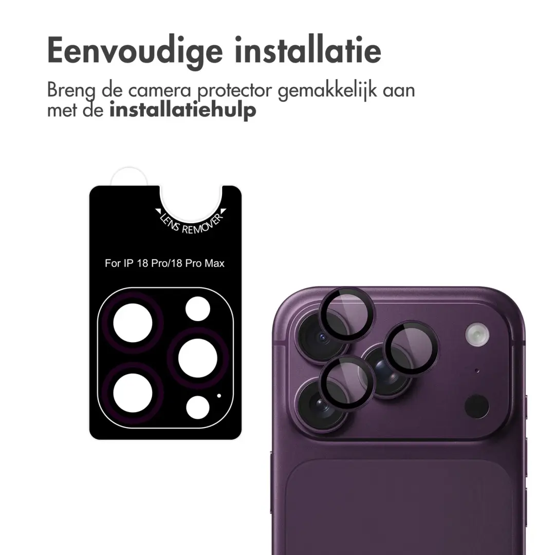 imoshion SH00099736 Camera Lens Protector - iPhone 18 Pro/Pro Max - 2 Stuks - Paars - afbeelding 3 van 6