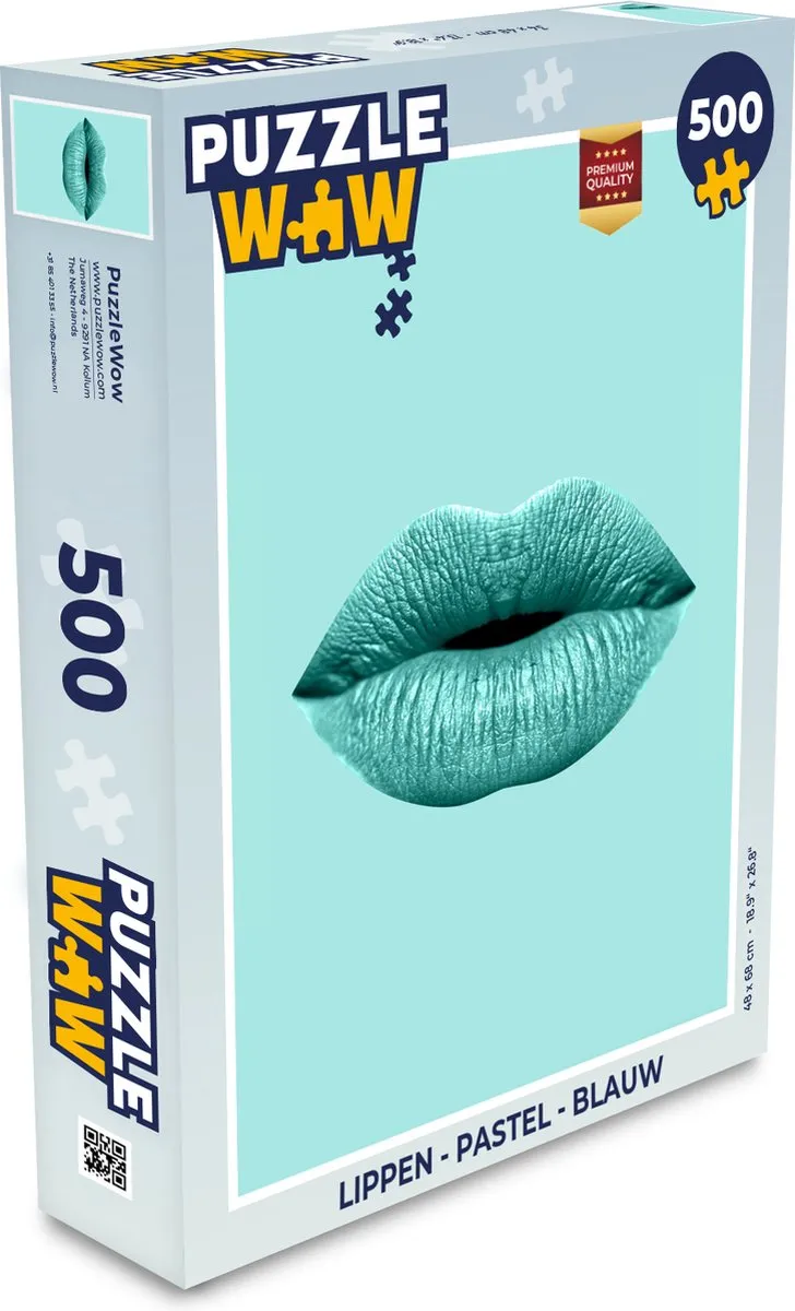 PuzzleWow Lippen Pastel Puzzel 500 Stuks