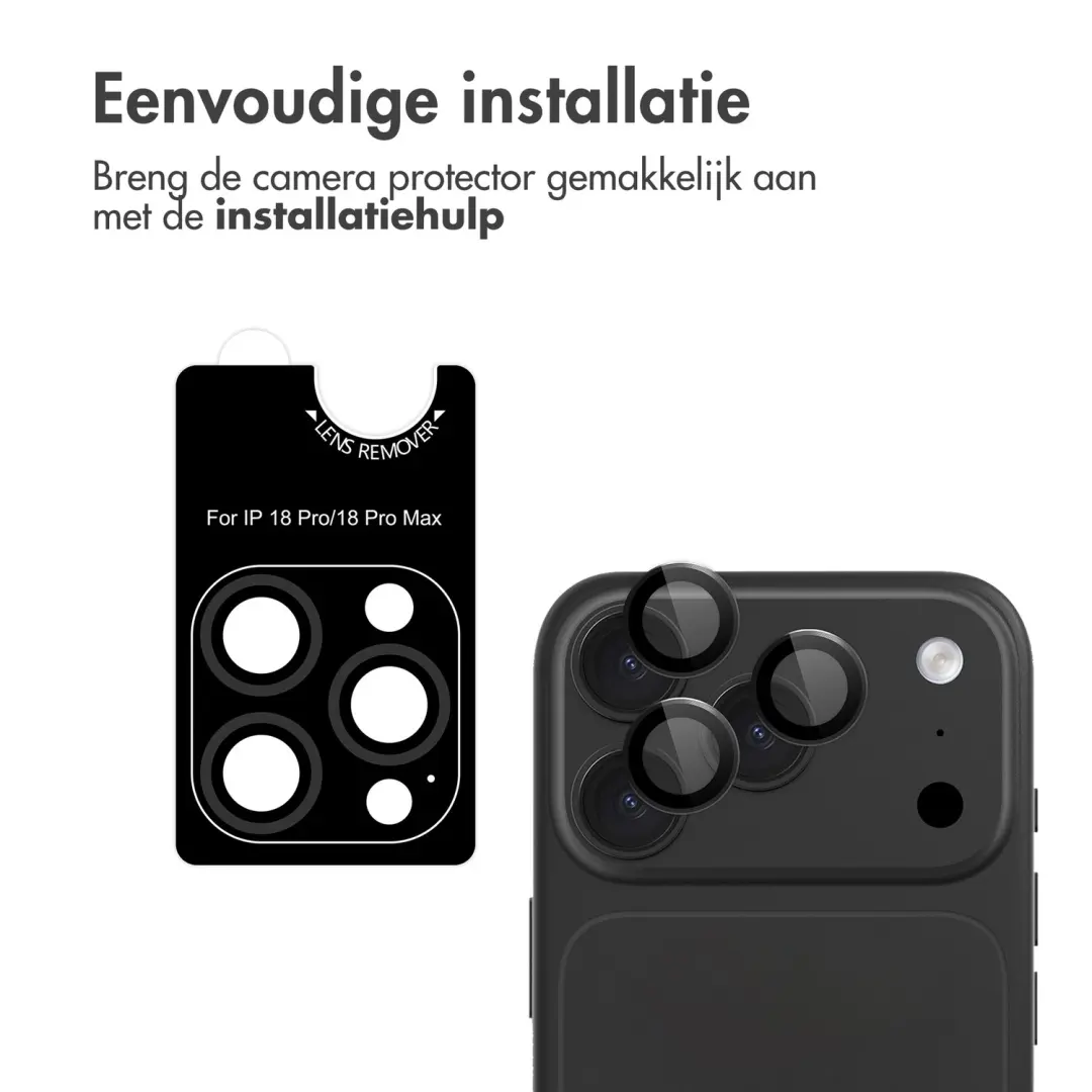 imoshion SH00099734 Camera Lens Protector - iPhone 18 Pro/Pro Max - 2 Stuks - Zwart - afbeelding 4 van 6