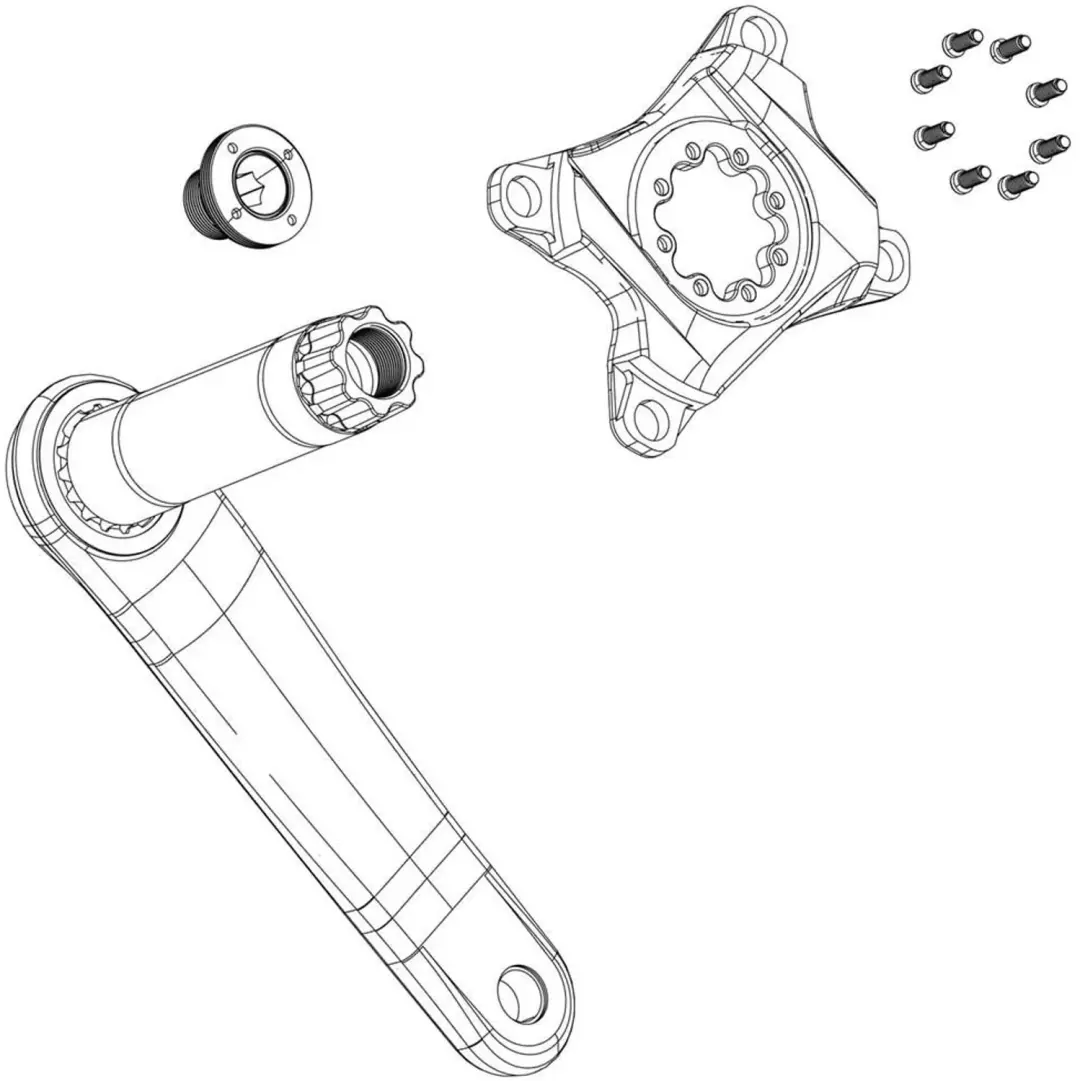Sram Fc-x0_pa-d1 Krukasbout 2 Eenheden Transparant