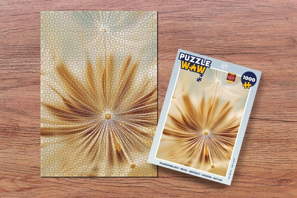 PuzzleWow Paardenbloem Legpuzzel 1000 Stuks - Abstract