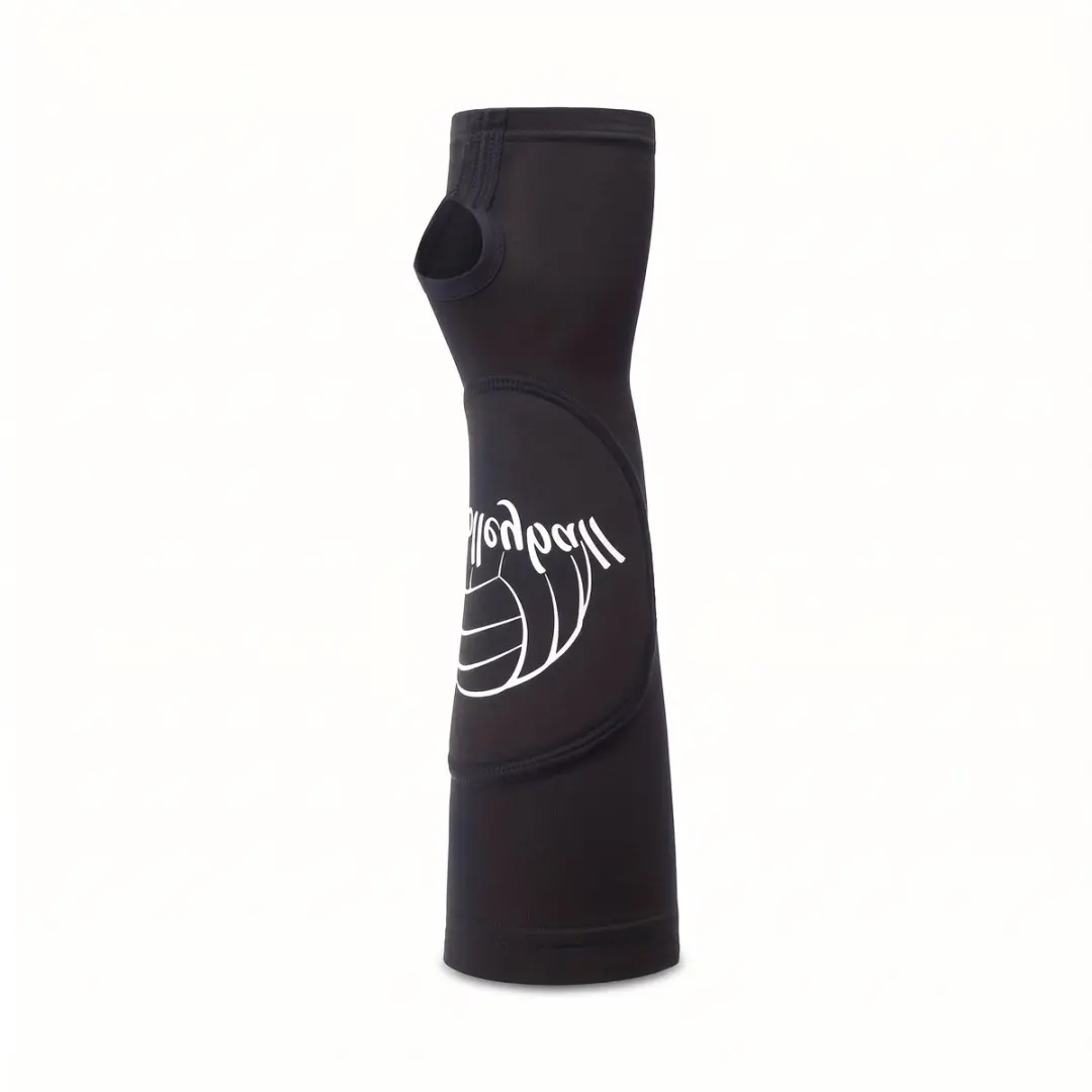 Zwarte volleybal armkappen unisex compressie arm sleeves S/M ademend sport armbe