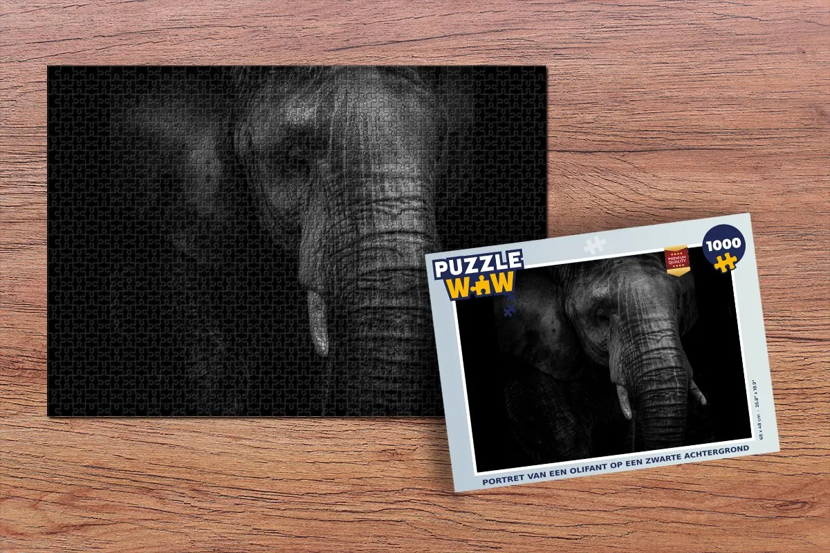 PuzzleWow Olifant Legpuzzel 1000 Stuks - Multicolor