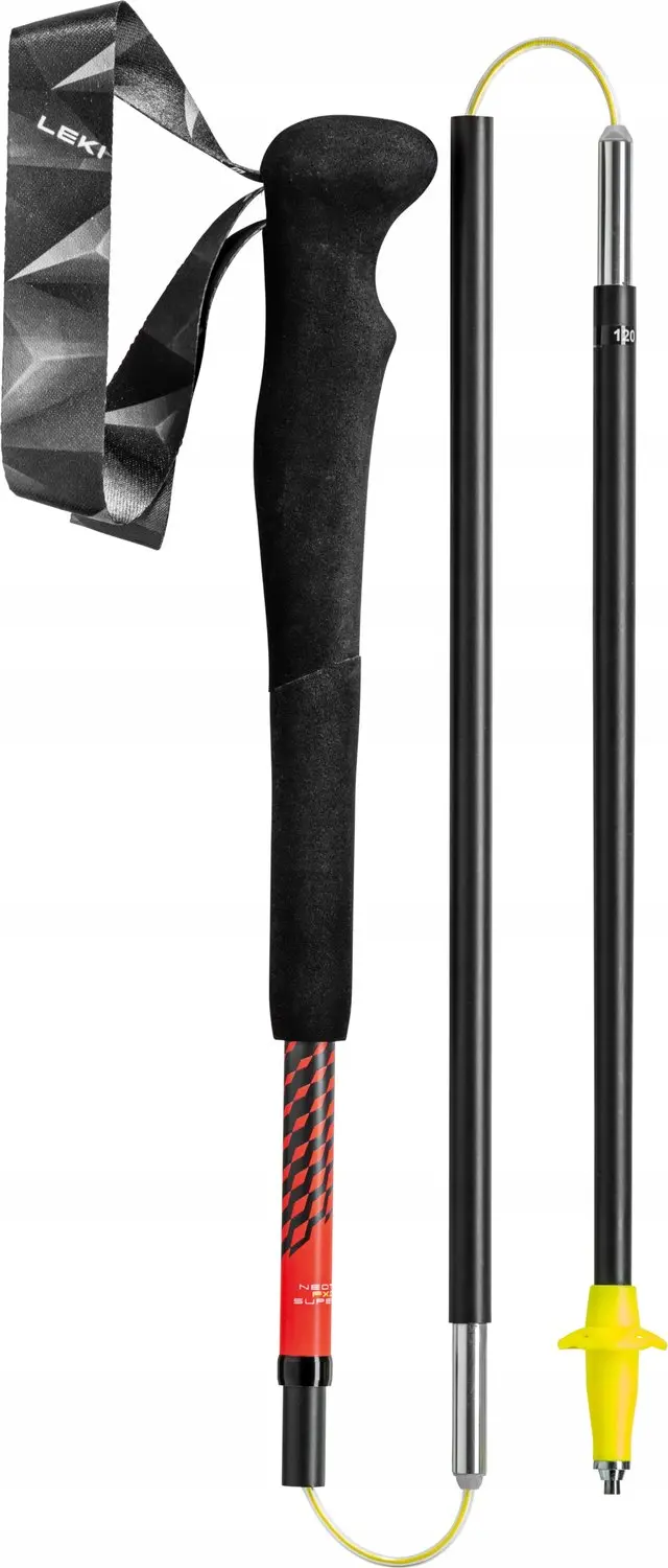 LEKI Neotrail FX.One Superlite Trailrun Stokken 130cm - Carbon - Zwart/Rood - afbeelding 4 van 6