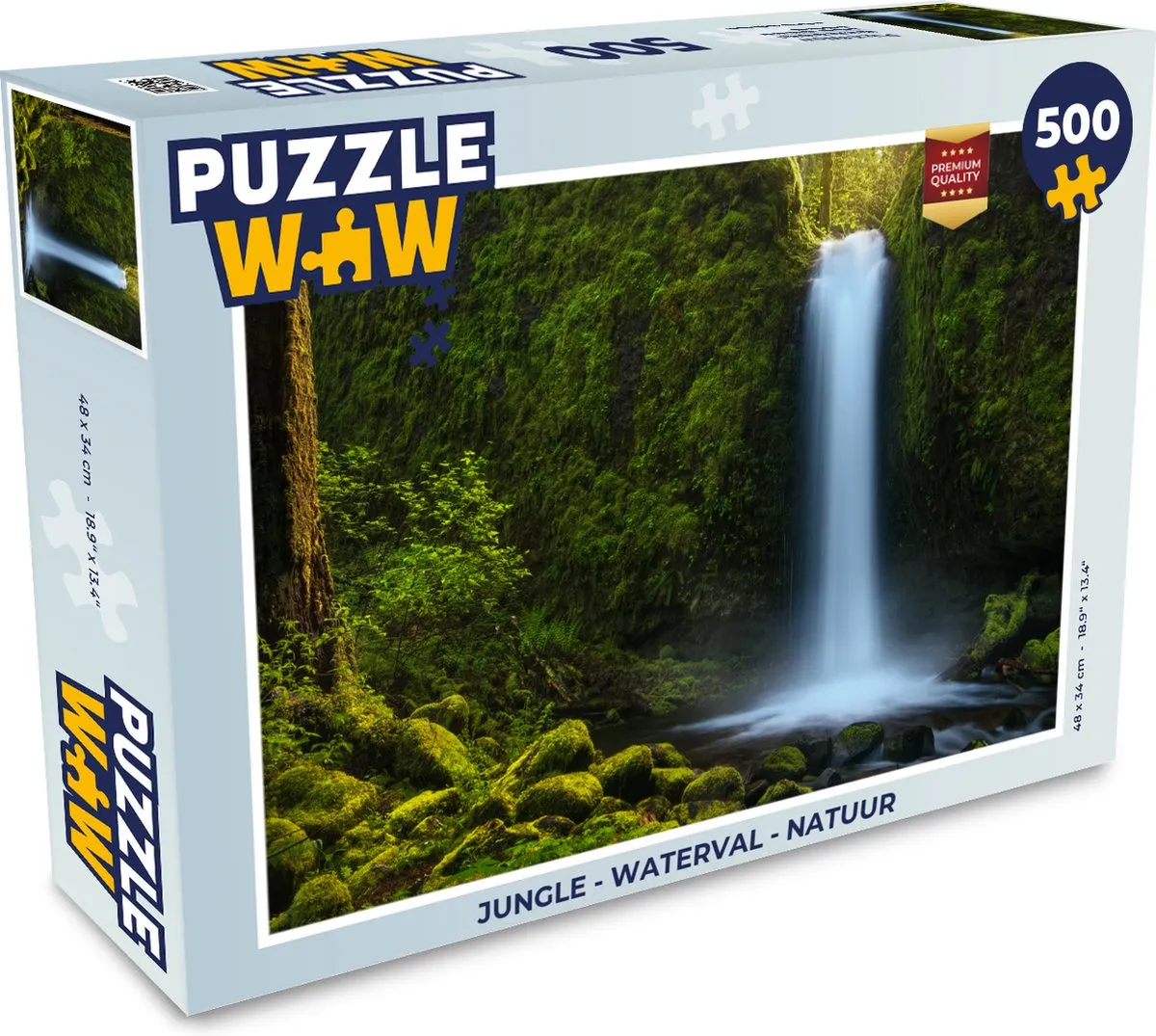 PuzzleWow Jungle Waterval Natuur Legpuzzel 500 Stuks