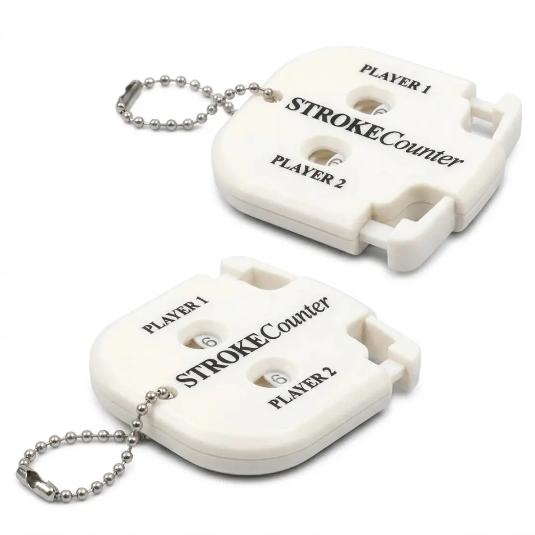 Witte golf score teller set van 2 voor heren en dames