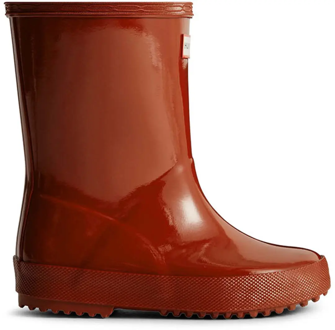 First Gloss Kinder Regenlaarsjes Rubber Rood Waterdicht