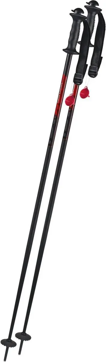 Komperdell Après Skistokken 120cm - Zwart/Rood - afbeelding 2 van 4