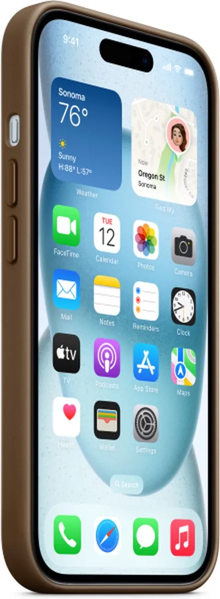 Apple FineWoven Hoesje iPhone 15 - Taupe - MT3C3ZM/A