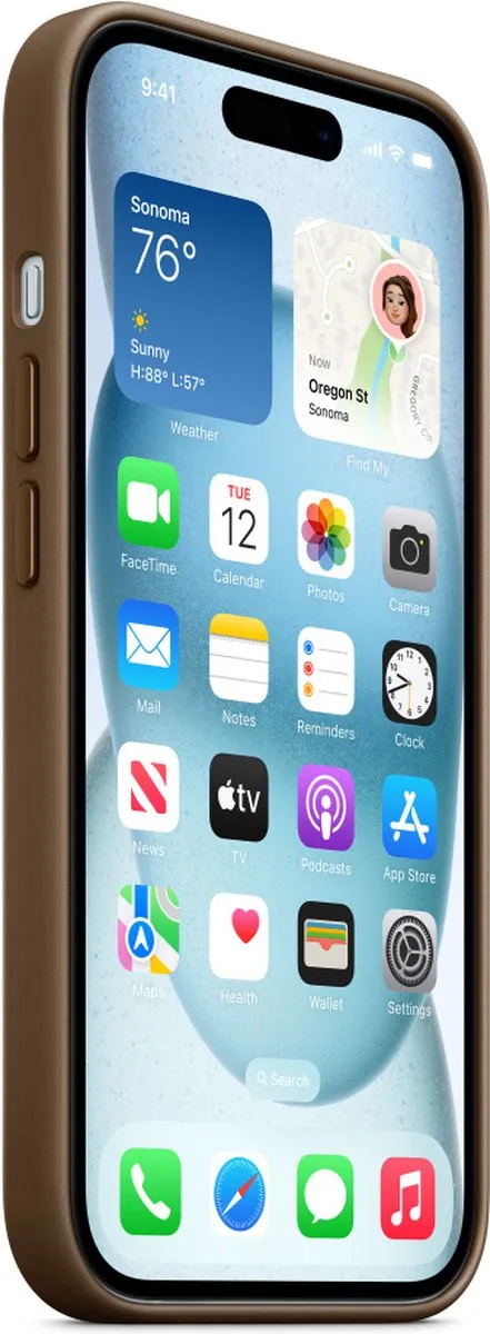 Apple FineWoven Hoesje iPhone 15 - Taupe - MT3C3ZM/A