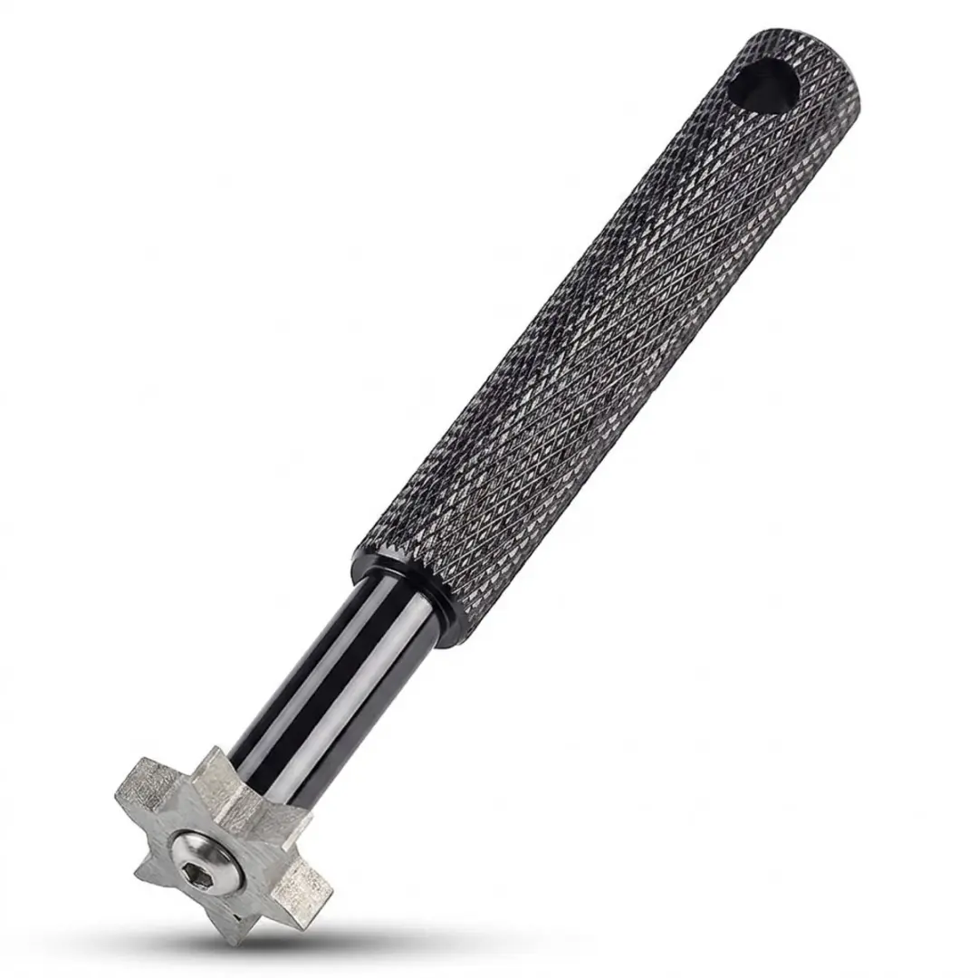 Zwarte golf schoonmaak groefslijper golf club groefreiniger unisex met 6 verwiss