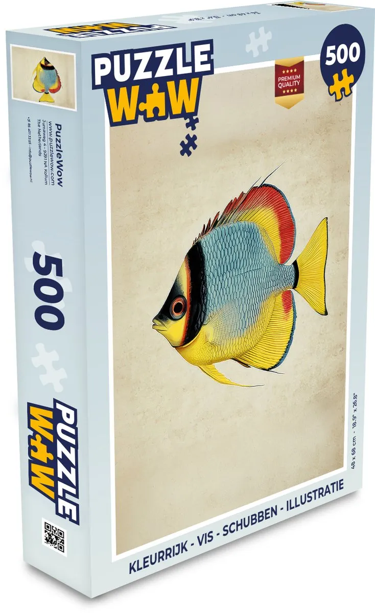 PuzzleWow Vis Kleurrijk Legpuzzel 500 Stuks