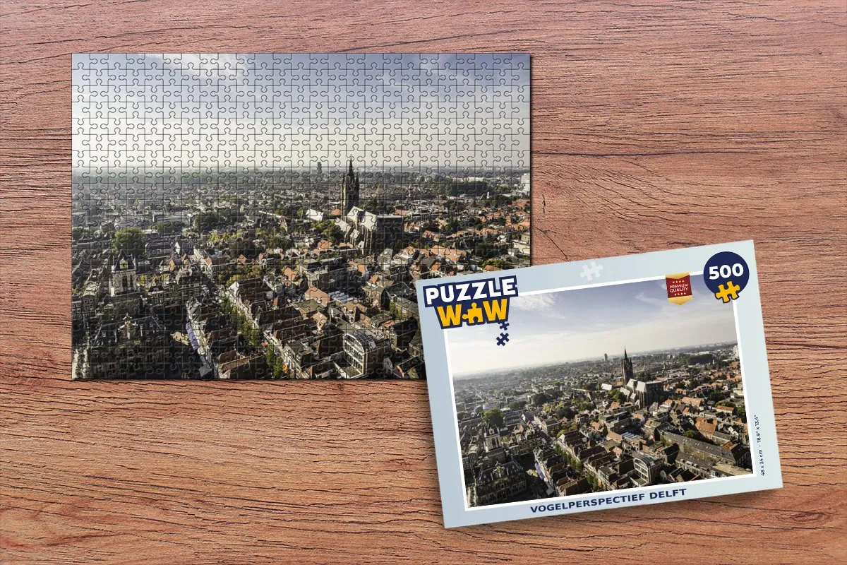 PuzzleWow Lucht Delft Architectuur Legpuzzel 500 Stuks - Multicolor