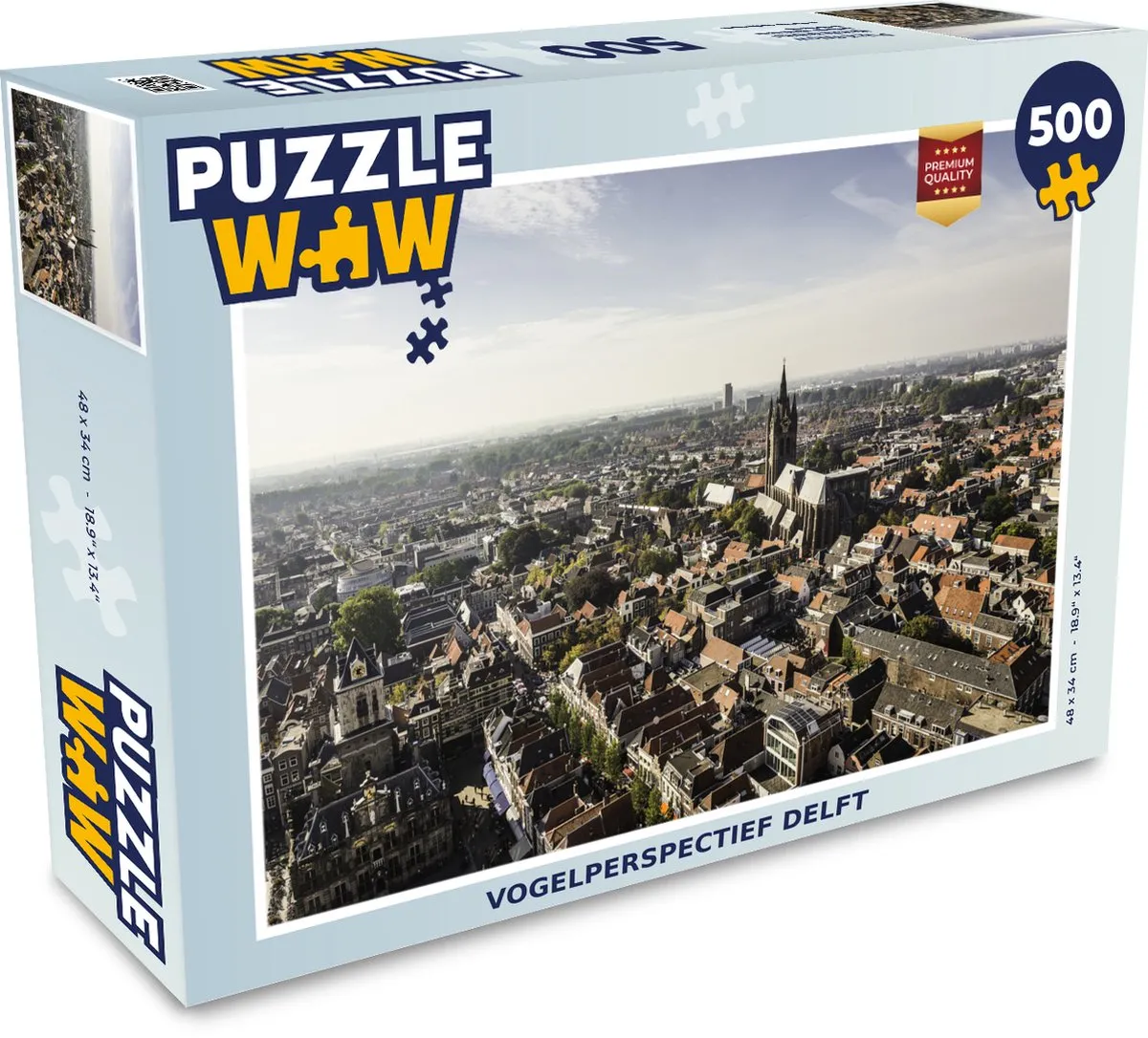 PuzzleWow Lucht Delft Architectuur Legpuzzel 500 Stuks