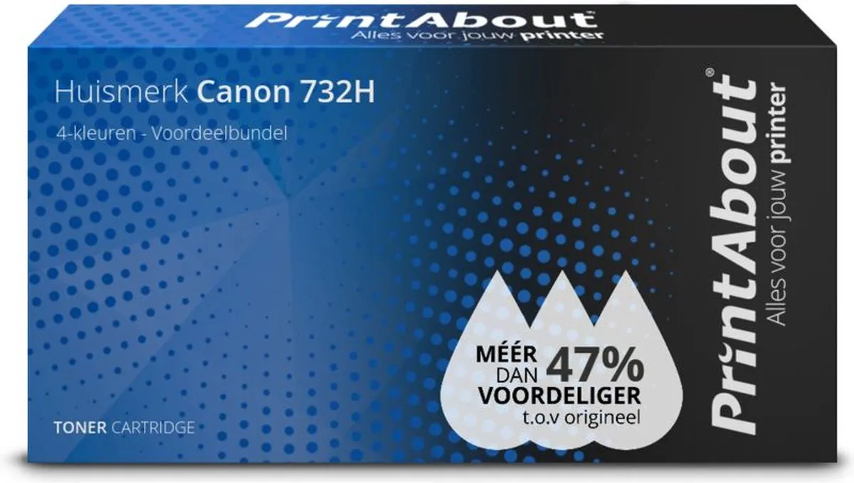 PrintAbout 732H-PA2 Toner Voordeelbundel - 4 Kleuren - 31.500 Stuks