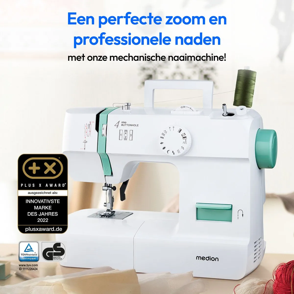 Medion SM70 Naaimachine MD11179 - 12 Steken - Turkoois